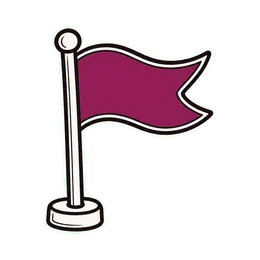 Een kleine finishvlag.
